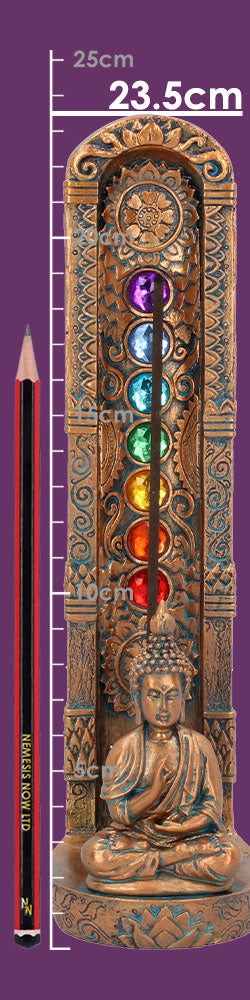 Bronzed Buddha Ascending Chakras Incense Burner 23.5cm