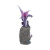 Amethyst Custodian Fantasy Purple Dragon Sitting On A Geode 22cm