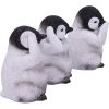 See No, Hear No, Speak No Evil Emperor Penguin Chick Figurines