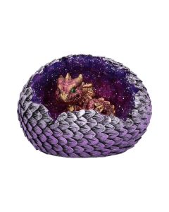 Green Geode Home Glittering Hatchling and Egg Figurine