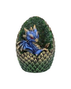 Red Geode Home Glittering Hatchling and Egg Figurine