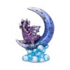 Metallic Purple Crescent Creature Moon Dragon Figurine