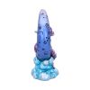 Metallic Purple Crescent Creature Moon Dragon Figurine