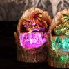 Arboreal Hatchling Red Dragon in Tree Trunk Light Up Figurine