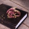 Aaden Red and Golden Resting Dragon Figurine