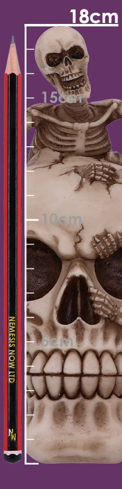 Breaking Free Skeleton Emerging from Skull Ornament 17.7cm