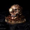 Bronze Scrapped Skull Steampunk Scrap Skeleton Figurine