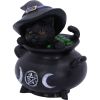 Hubble and Bubble Witches Familiar Black Cat and Cauldron Figurines