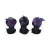 Three Wise Familiars See No Hear No Speak No Evil Black Cats Figurine