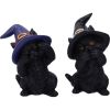 Three Wise Familiars See No Hear No Speak No Evil Black Cats Figurine