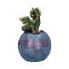 Geode Guard Green Dragon Sphere Crystal Figurine