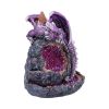 Crystalline Protector Purple Dragon Geode Backflow Incense Burner