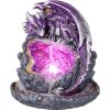 Crystalline Protector Purple Dragon Geode Backflow Incense Burner