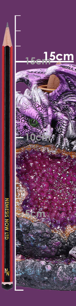Crystalline Protector Purple Dragon Geode Backflow Incense Burner