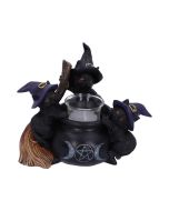 Hex and Flex Humorous Gothic Black Cat Figurine