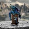 A Tale of Dragons Skull Book Figurine 22cm