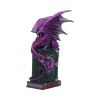 Dragon Fable Purple Dragon on Book Figurine 24cm