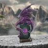 Dragon Fable Purple Dragon on Book Figurine 24cm