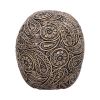 Paisley Black and Gold Skull Head 15cm