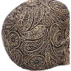 Paisley Black and Gold Skull Head 15cm