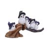 Feathered Owls on Broomstick Figurine 26cm