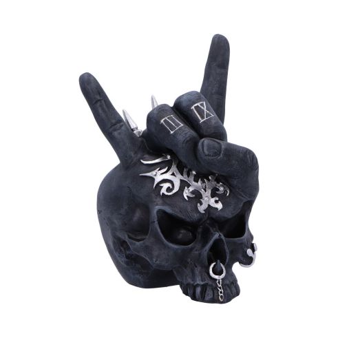 Horns Up Rocking Skull Ornament
