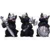 Cat Crusaders (Set of 6) – Fierce Warrior Cat figurines with Unique Poses