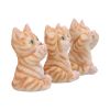 Three Wise Ginger Cats Figurines (Set of 3) – See No, Hear No , Speak No Cats