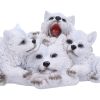 Winter Warmth Cuddling Wolf Puo Figurine