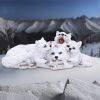 Winter Warmth Cuddling Wolf Puo Figurine