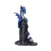 Cobalt Rune Protector Resin Dragon Figurine