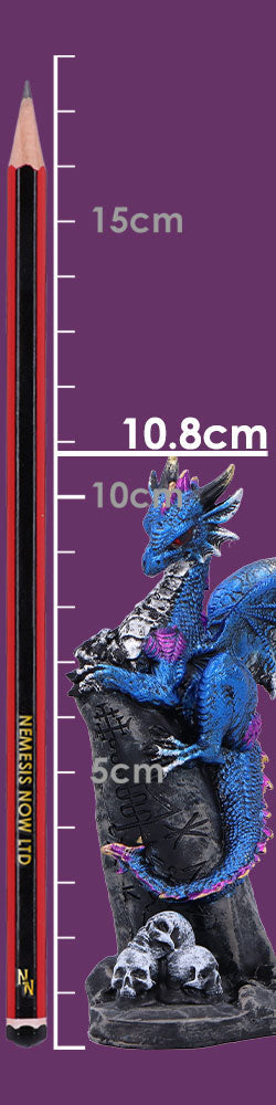 Cobalt Rune Protector Resin Dragon Figurine