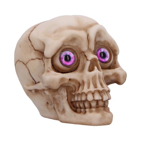 Eyes Wide Open (Pink) Decorative Resin Skull