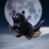 Familiar Flight Decorative Resin Cat Figurine