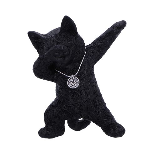 Hex and Flex Humorous Gothic Black Cat Figurine