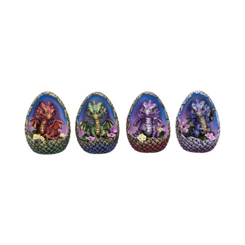 Blooming Brood Set of 4 Dragon Egg Figurines 9cm