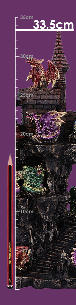 Dragon Castle Display Piece with LED light 25cm