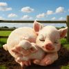 Cuddle Mini Pig Figurine 6cm