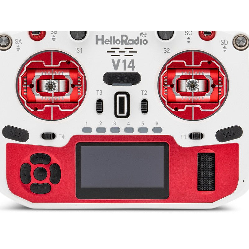 V14 MAX OLED 2,4GHz 4in1 LBT Radio (Multimode - M2) - Red/White