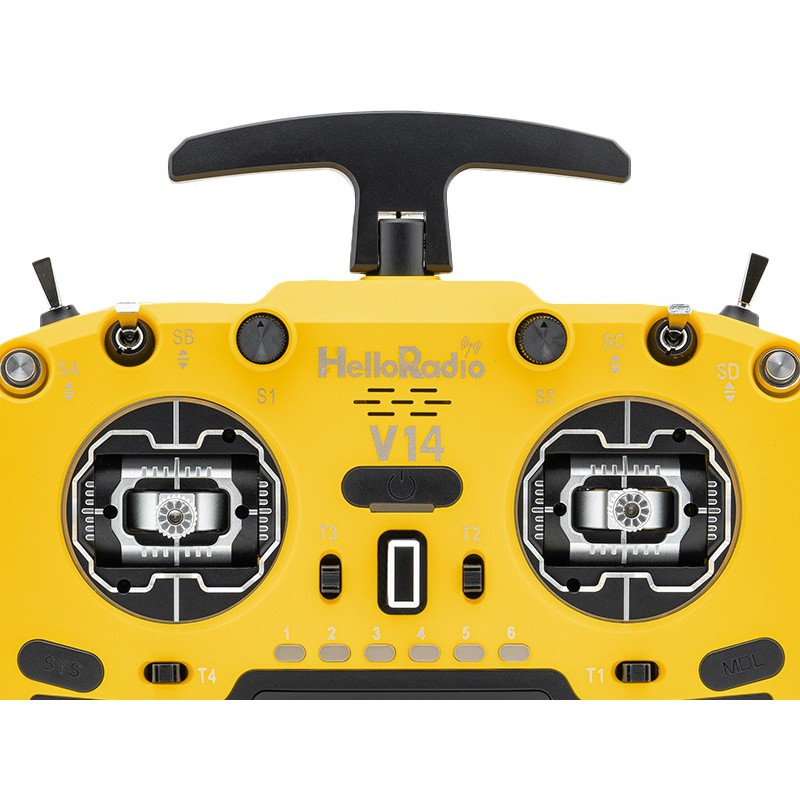 V14 MAX OLED 2,4GHz ELRS LBT Radio (Multimode - M2) - Black/Jaune