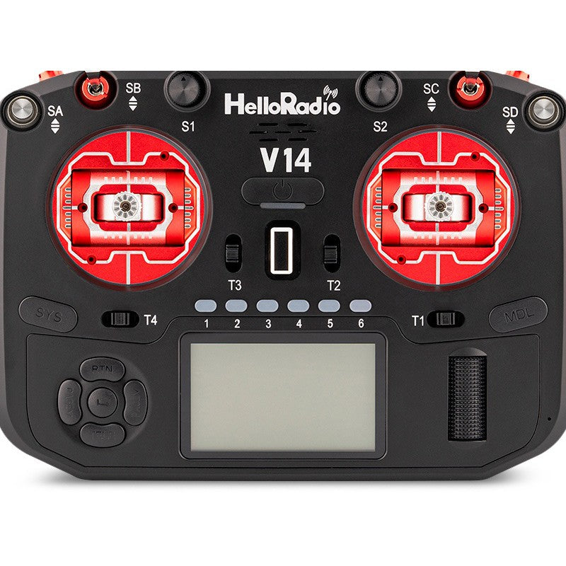 V14 MAX OLED 2,4GHz ELRS LBT Radio (Multimode - M2) - Black/Red