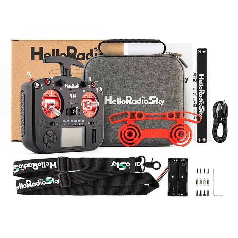 V14 MAX OLED 2,4GHz ELRS LBT Radio (Multimode - M2) - Black/Red