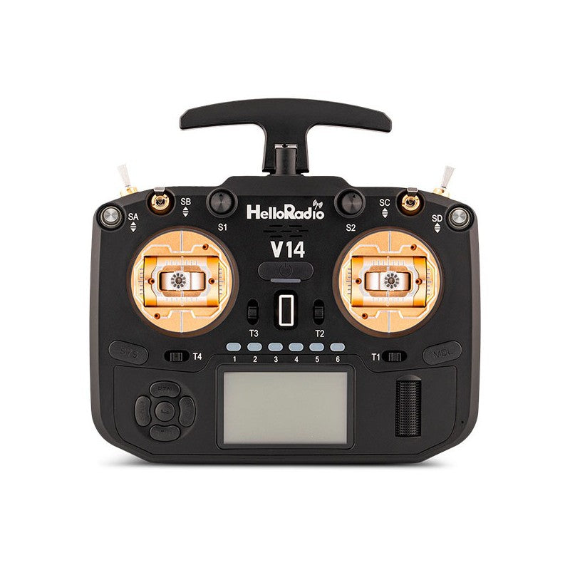 V14 MAX R9 OLED 2,4GHz ELRS LBT Radio (Multimode - M2) - Black/gold