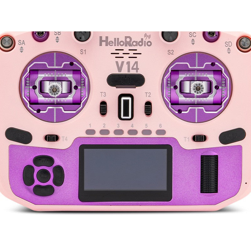 V14 MAX R9 OLED 2,4GHz ELRS LBT Radio (Multimode - M2) - Purple/Pink