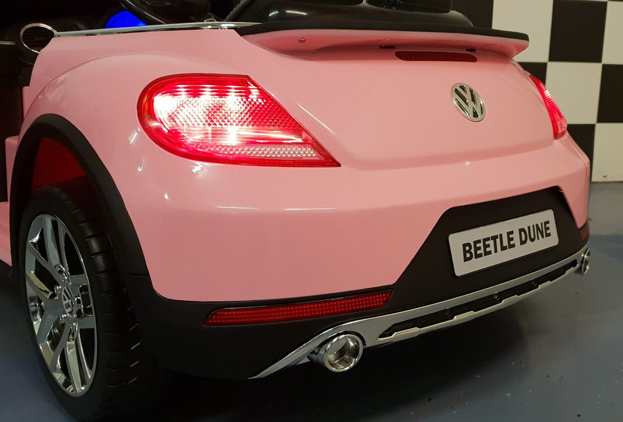 Volkswagen Beetle 12V elbil för barn – 1 person, rosa
