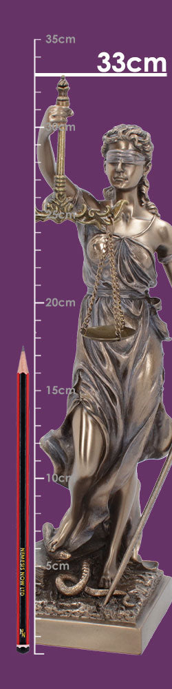 Bronzed La Justicia The Goddess Of Divine Justice 33cm