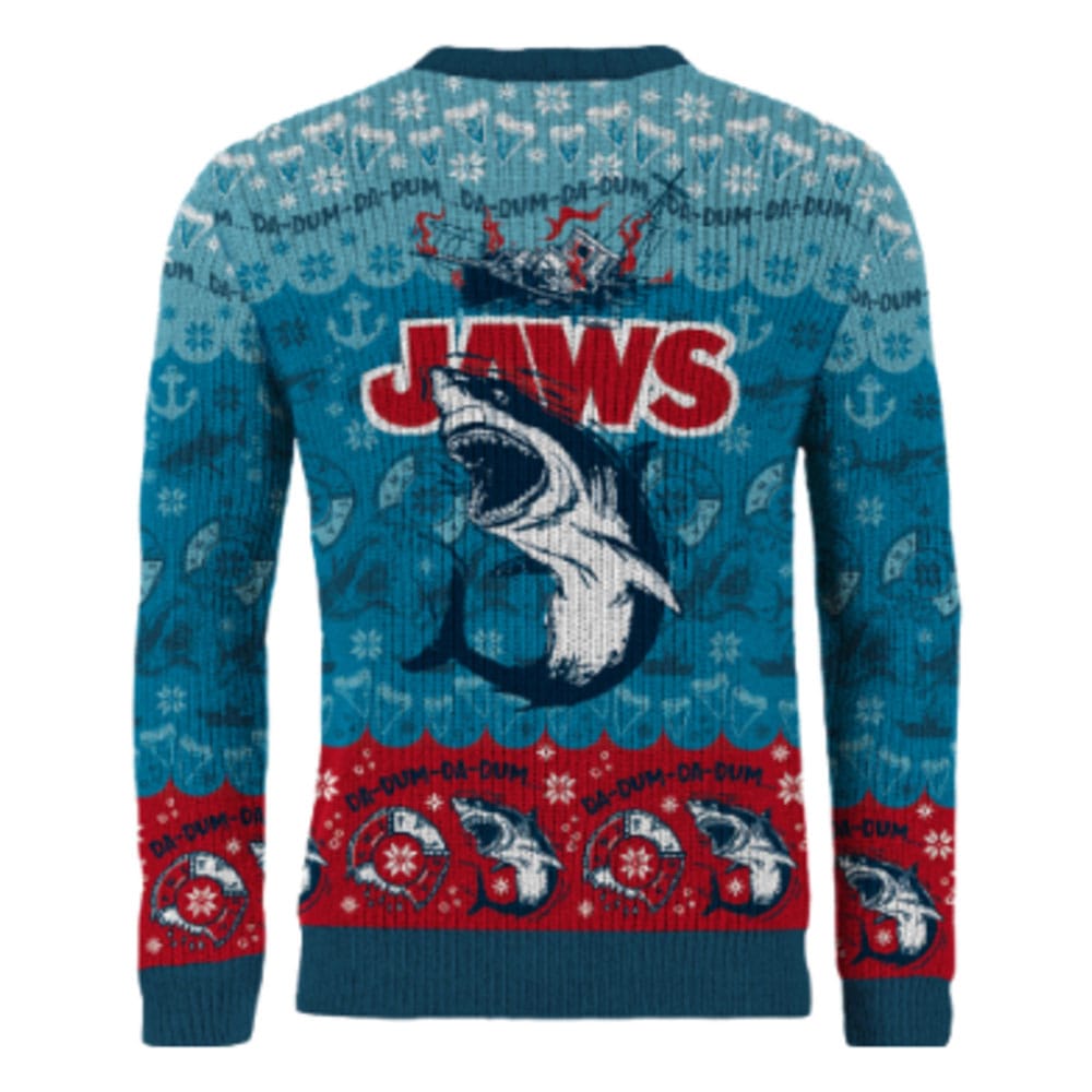 Jaws Christmas Sweater Jaws Size XL