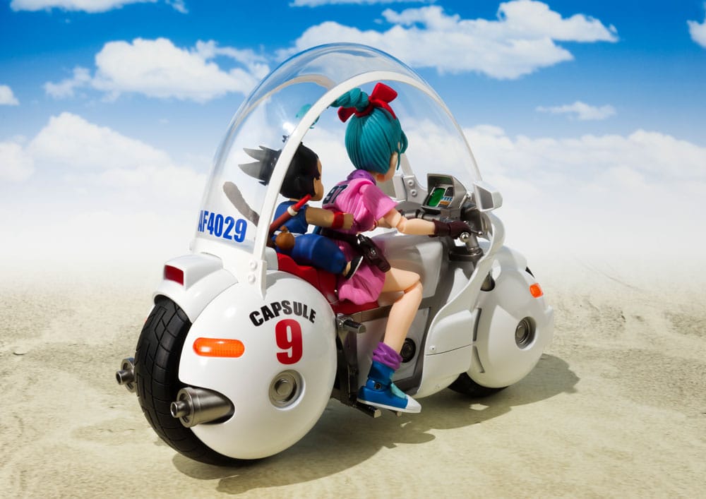 Dragon Ball S.H. Figuarts Vehicle with Figure Bulma's Motorcycle Hoipoi Capsule No. 9 17 cm