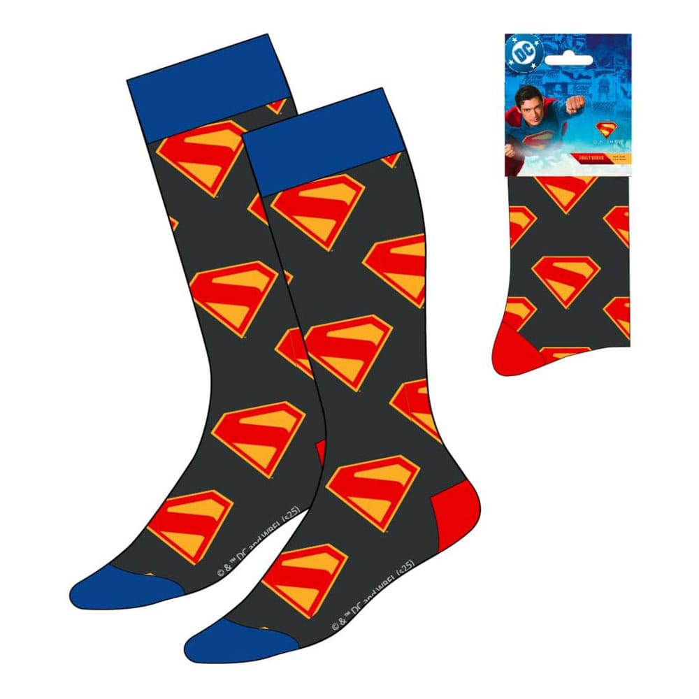 DC Comics Socks Superman Logo Blue & Red 38-45