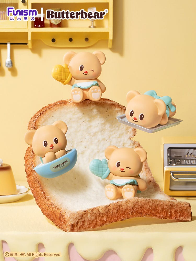 Butterbear Baked with Love Series Mini Figures 3-Pack Chubby Face 9 cm Display (6)